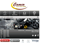 Tablet Screenshot of camcotireandauto.com